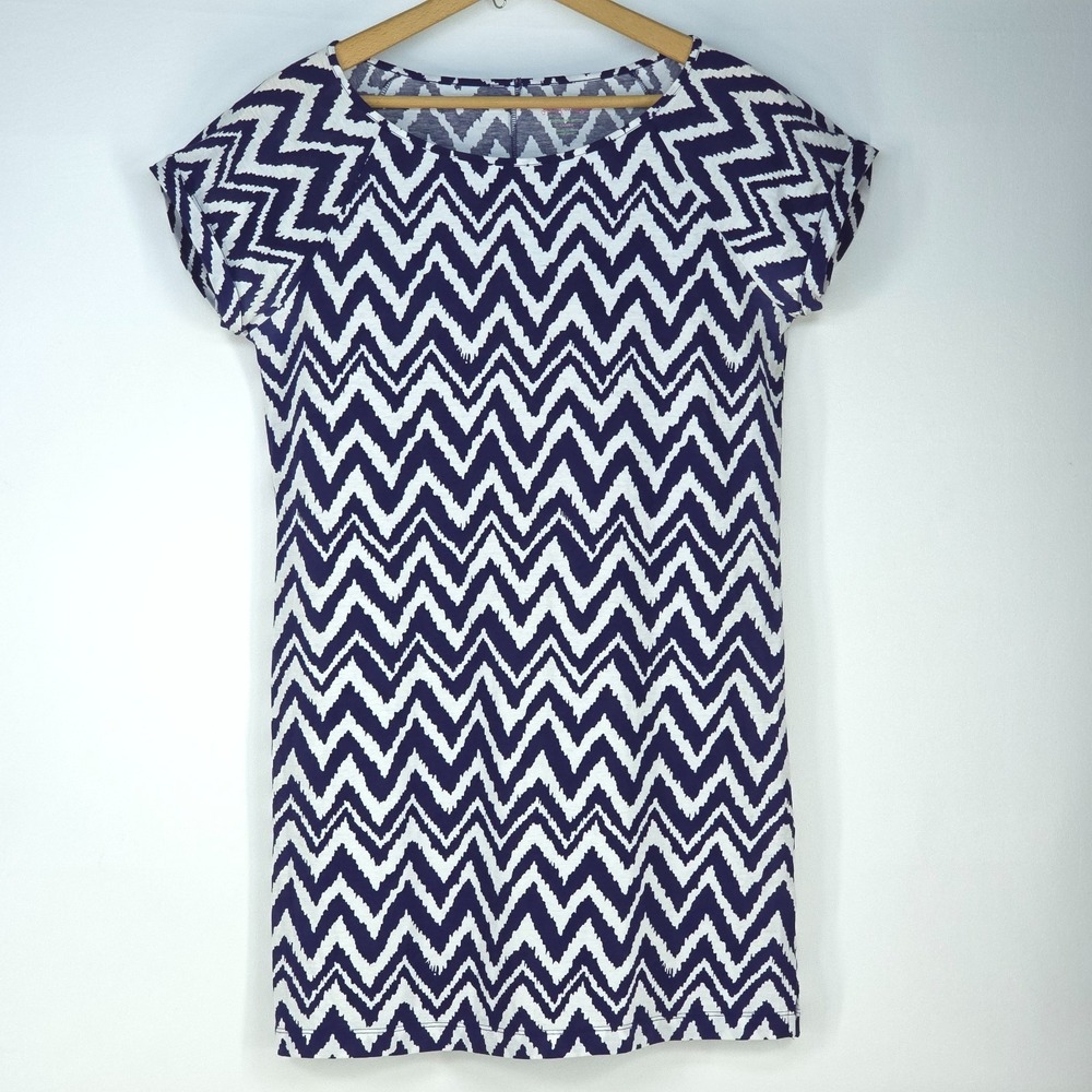 Lilly Pulitzer Navy and White Zigzag Midi Dress